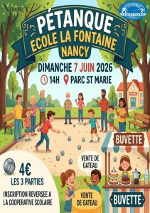 Concours de pétanque au parc Sainte-Marie